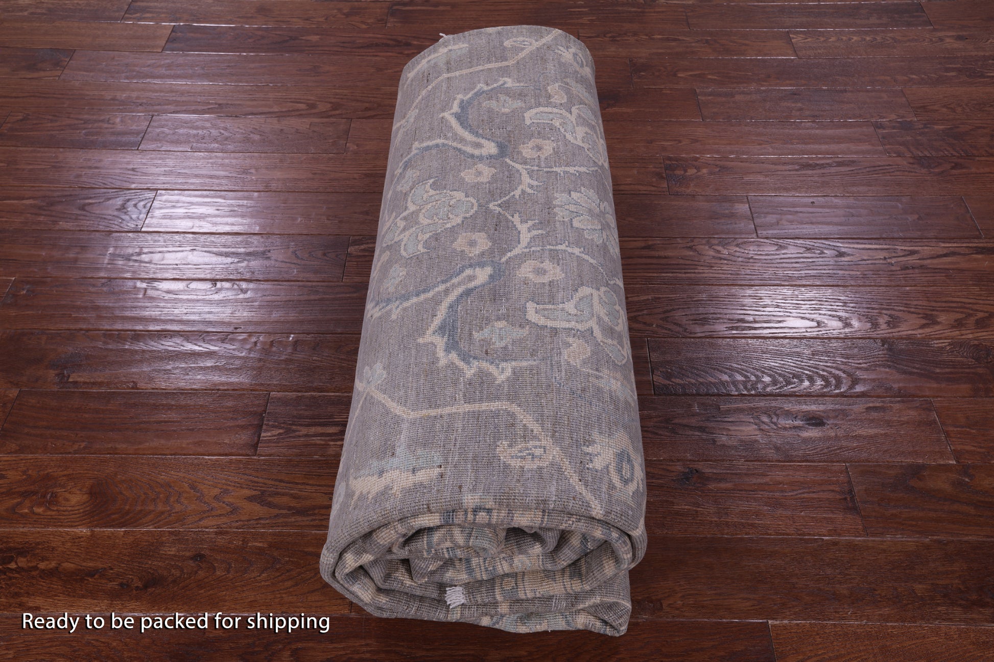 Grey Turkish Oushak Hand Knotted Wool Rug - 9' 10" X 13' 7" - Golden Nile