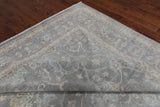 Grey Turkish Oushak Hand Knotted Wool Rug - 9' 10" X 13' 7"
