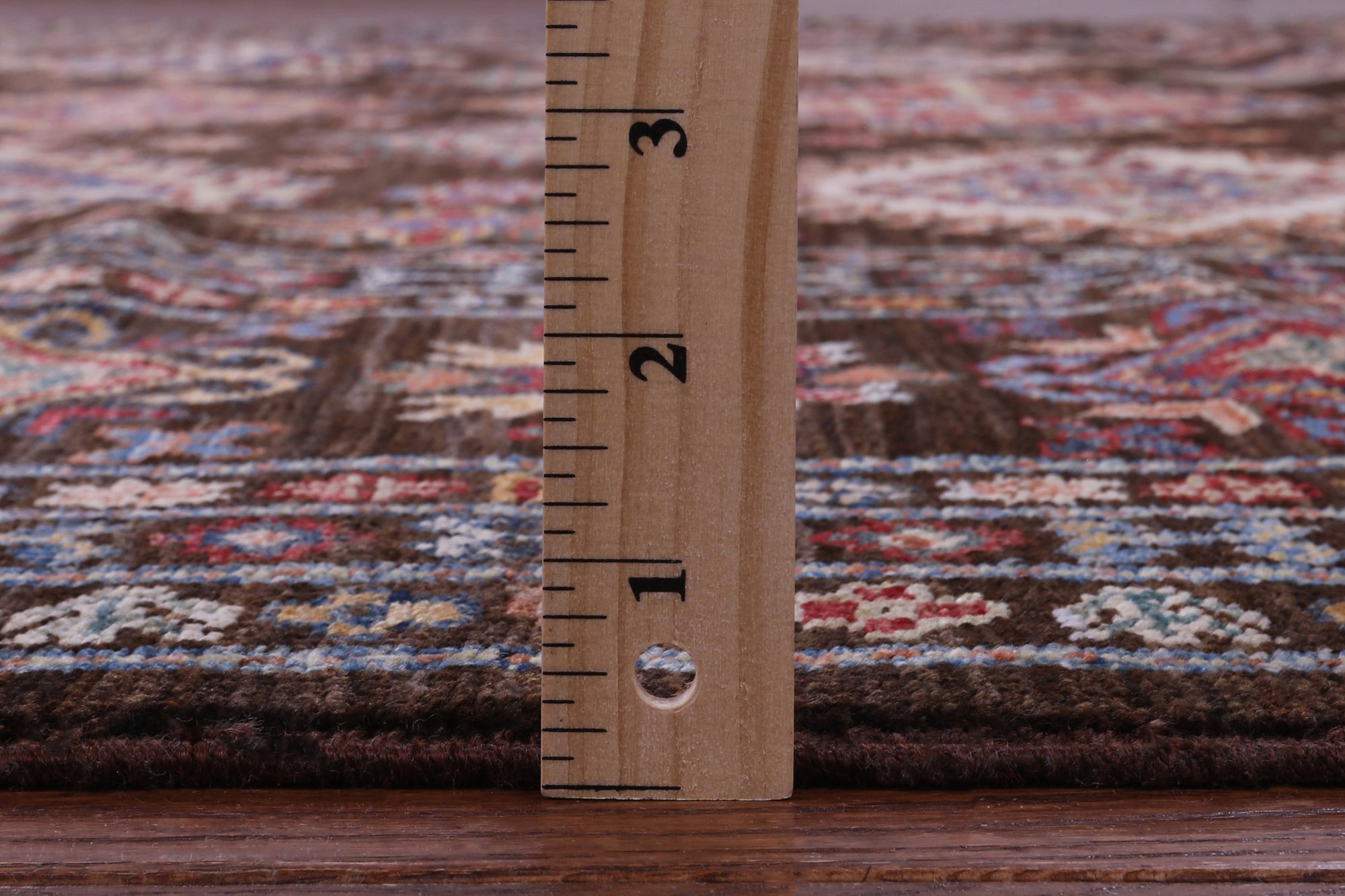 Brown Super Kazak Hand Knotted Wool Rug - 8' 2" X 10' 0" - Golden Nile