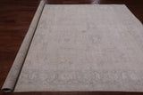 Ivory Turkish Oushak Hand Knotted Wool Rug - 7' 10" X 10' 1"