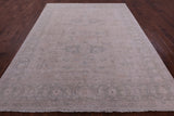 Ivory Turkish Oushak Hand Knotted Wool Rug - 7' 10" X 10' 1" - Golden Nile