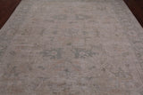 Ivory Turkish Oushak Hand Knotted Wool Rug - 7' 10" X 10' 1"