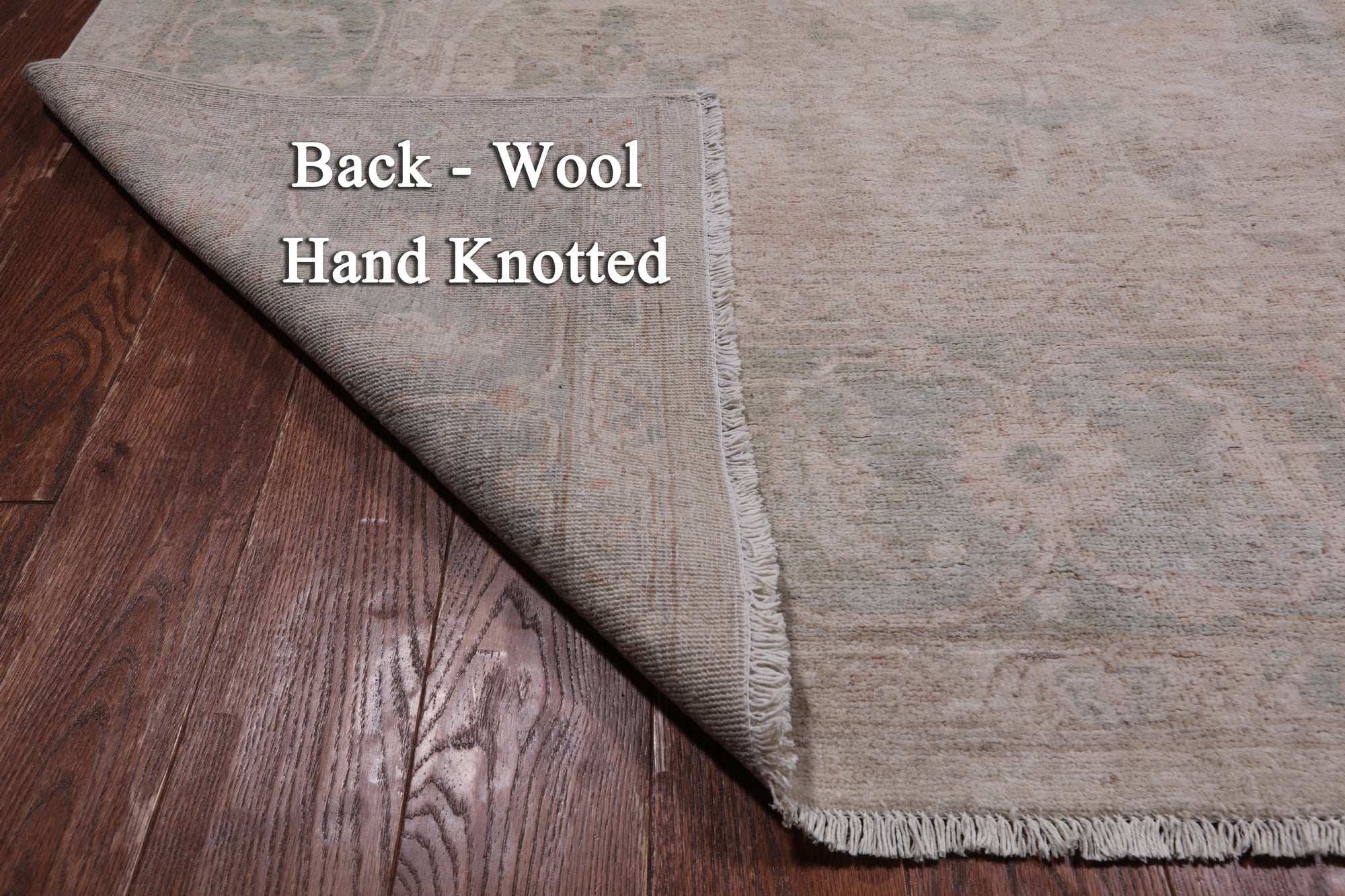 Ivory Turkish Oushak Hand Knotted Wool Rug - 7' 10" X 10' 1"