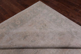 Ivory Turkish Oushak Hand Knotted Wool Rug - 7' 10" X 10' 1"