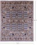 Turkmen Ersari Handmade Wool Rug - 7' 10" X 9' 11" - Golden Nile