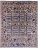 Turkmen Ersari Handmade Wool Rug - 7' 10" X 9' 11" - Golden Nile