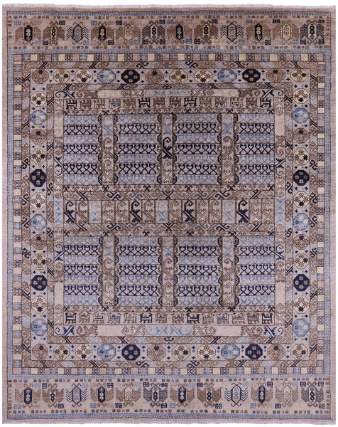 Turkmen Ersari Handmade Wool Rug - 7' 10" X 9' 11" - Golden Nile