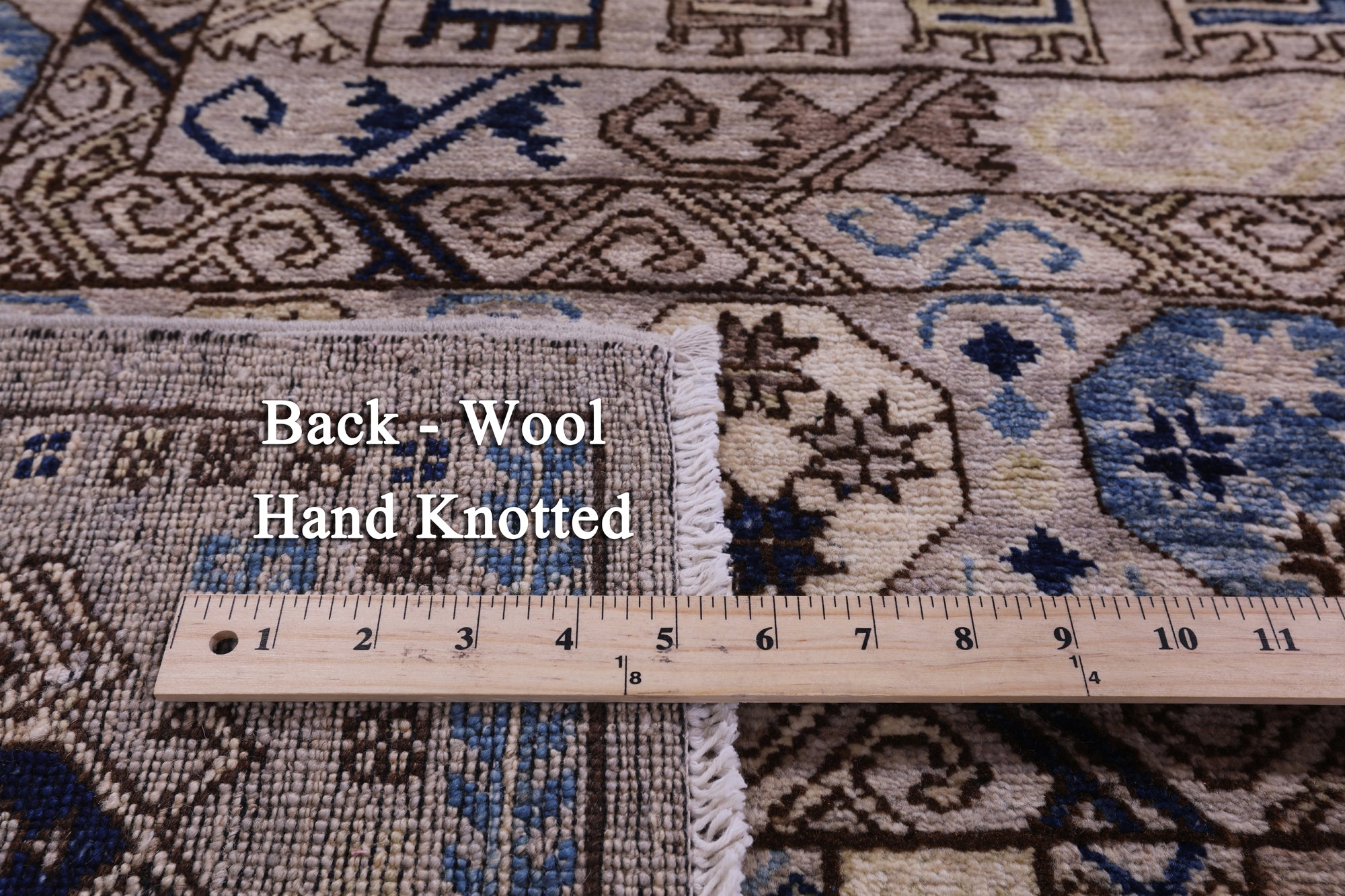 Turkmen Ersari Handmade Wool Rug - 7' 10" X 9' 11" - Golden Nile