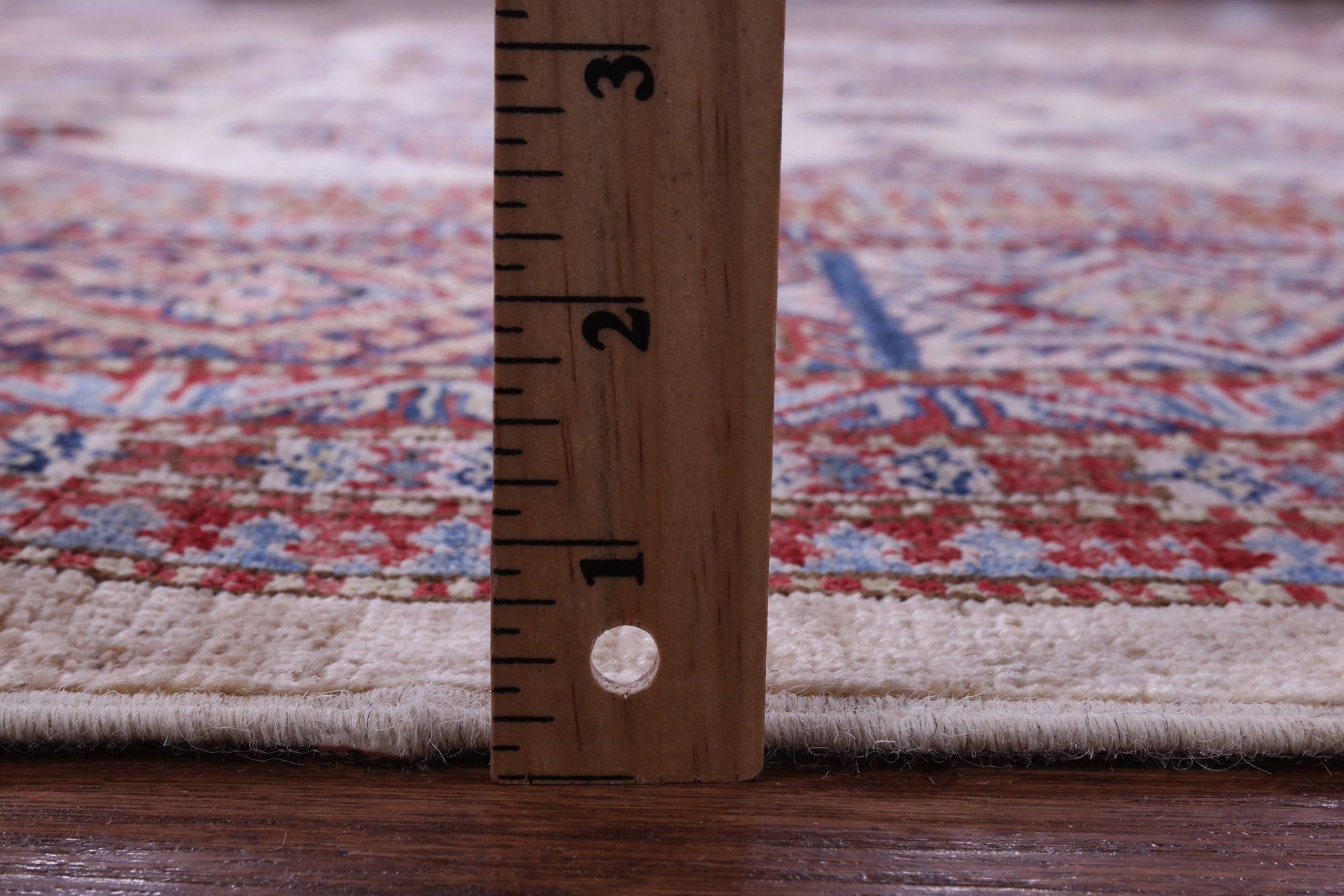 Ivory Super Kazak Hand Knotted Wool Rug - 7' 11" X 9' 8" - Golden Nile