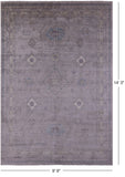Grey Turkish Oushak Hand Knotted Wool Rug - 9' 9" X 14' 3" - Golden Nile