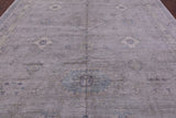 Grey Turkish Oushak Hand Knotted Wool Rug - 9' 9" X 14' 3" - Golden Nile