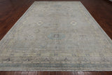 Grey Turkish Oushak Hand Knotted Wool Rug - 9' 9" X 14' 3"