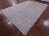 Grey Turkish Oushak Hand Knotted Wool Rug - 9' 9" X 14' 3" - Golden Nile