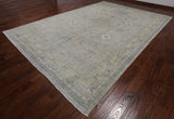 Grey Turkish Oushak Hand Knotted Wool Rug - 9' 9" X 14' 3"