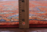 Red Turkmen Ersari Hand Knotted Wool Rug - 8' 11" X 12' 1" - Golden Nile
