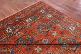 Red Turkmen Ersari Hand Knotted Wool Rug - 8' 11" X 12' 1" - Golden Nile