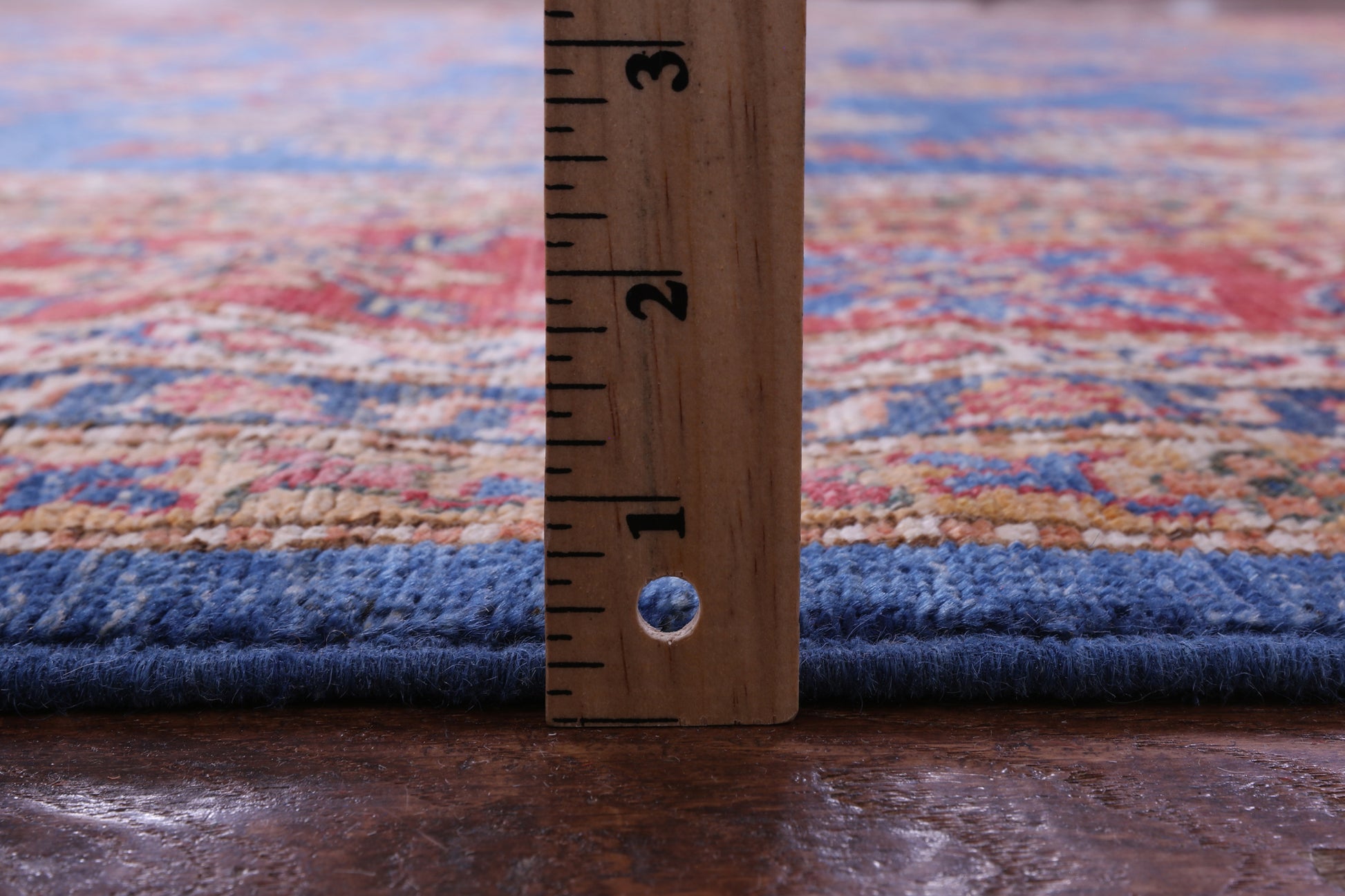 Blue Super Kazak Hand Knotted Wool Rug - 8' 11" X 12' 0" - Golden Nile
