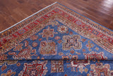 Blue Super Kazak Hand Knotted Wool Rug - 8' 11" X 12' 0" - Golden Nile
