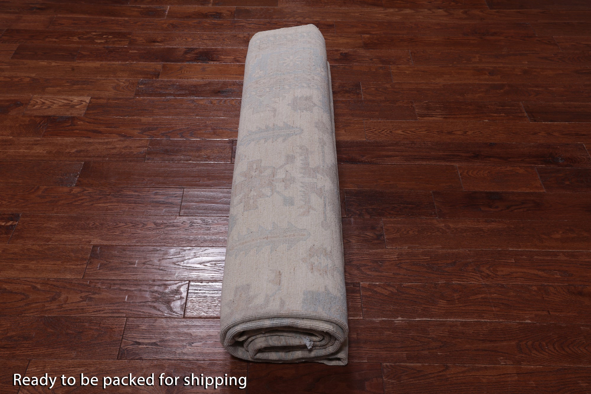 Ivory Turkish Oushak Hand Knotted Wool Rug - 9' 1" X 11' 9"