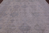 Ivory Turkish Oushak Hand Knotted Wool Rug - 9' 1" X 11' 9" - Golden Nile