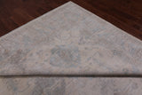 Ivory Turkish Oushak Hand Knotted Wool Rug - 9' 1" X 11' 9"