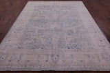 Silver Turkish Oushak Handmade Wool Rug - 8' 0" X 9' 10" - Golden Nile