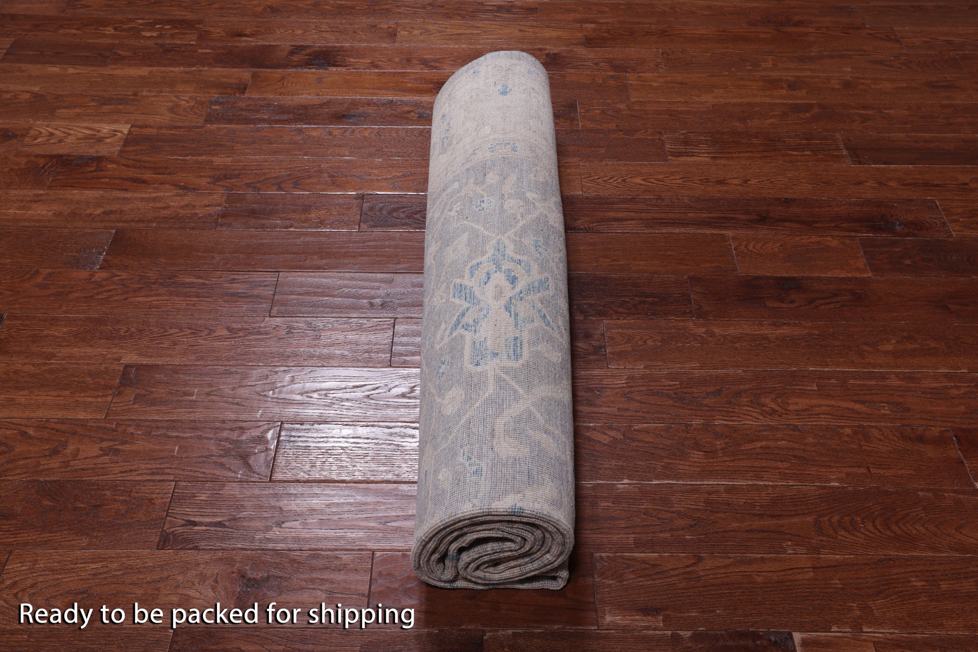 Silver Turkish Oushak Handmade Wool Rug - 8' 0" X 9' 10"