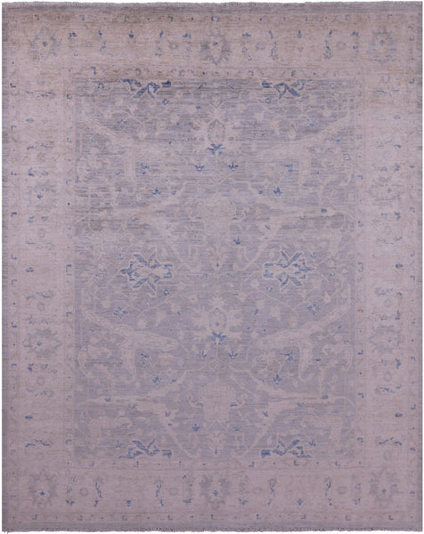 Silver Turkish Oushak Handmade Wool Rug - 8' 0" X 9' 10" - Golden Nile