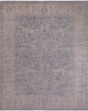 Silver Turkish Oushak Handmade Wool Rug - 8' 0" X 9' 10"