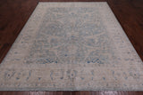 Silver Turkish Oushak Handmade Wool Rug - 8' 0" X 9' 10"