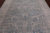 Silver Turkish Oushak Handmade Wool Rug - 8' 0" X 9' 10"