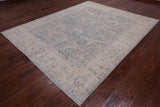 Silver Turkish Oushak Handmade Wool Rug - 8' 0" X 9' 10"