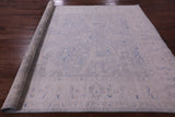 Silver Turkish Oushak Handmade Wool Rug - 8' 0" X 9' 10" - Golden Nile