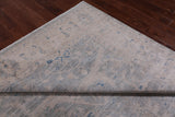 Silver Turkish Oushak Handmade Wool Rug - 8' 0" X 9' 10"