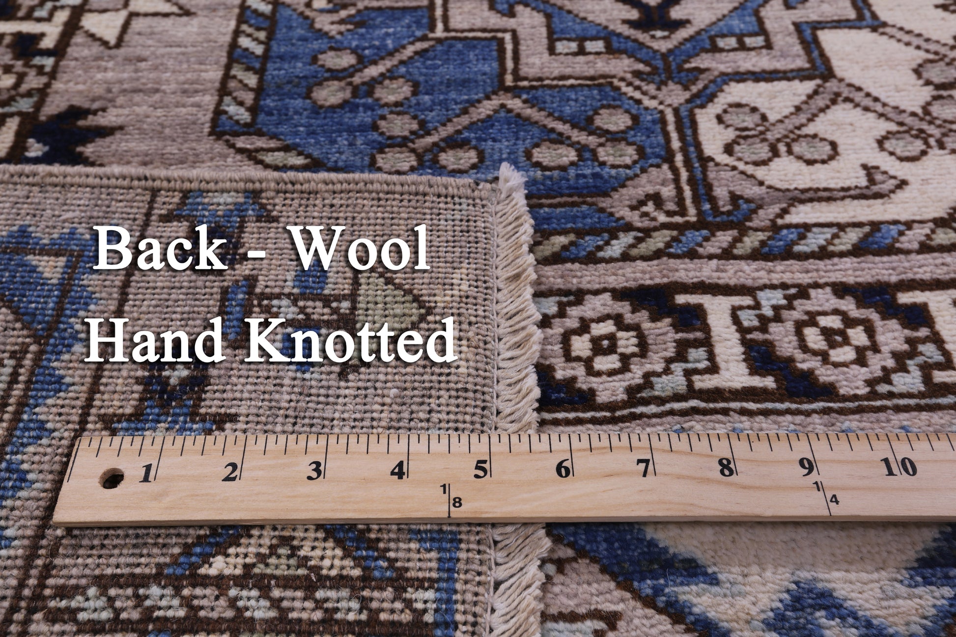Grey Turkmen Ersari Hand Knotted Wool Rug - 9' 1" X 11' 9" - Golden Nile