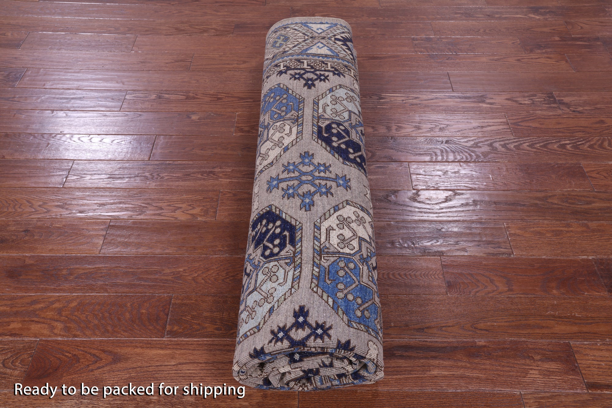 Grey Turkmen Ersari Hand Knotted Wool Rug - 9' 1" X 11' 9" - Golden Nile