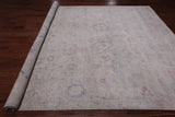 Ivory Turkish Oushak Handmade Wool Rug - 8' 11" X 11' 11"
