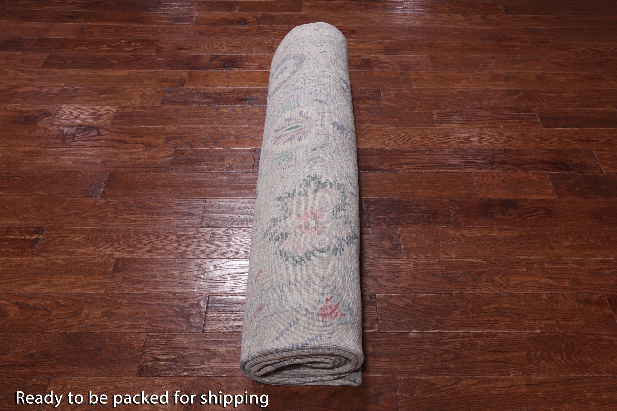 Ivory Turkish Oushak Handmade Wool Rug - 8' 11" X 11' 11"