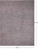 Ivory Turkish Oushak Handmade Wool Rug - 8' 11" X 11' 11"