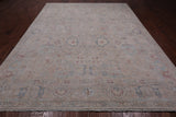 Ivory Turkish Oushak Handmade Wool Rug - 8' 11" X 11' 11"
