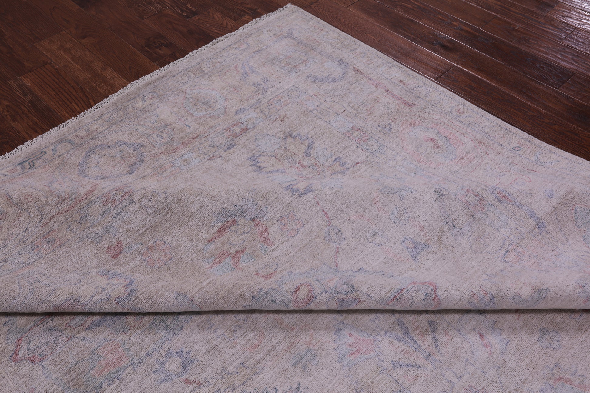 Ivory Turkish Oushak Handmade Wool Rug - 8' 11" X 11' 11" - Golden Nile