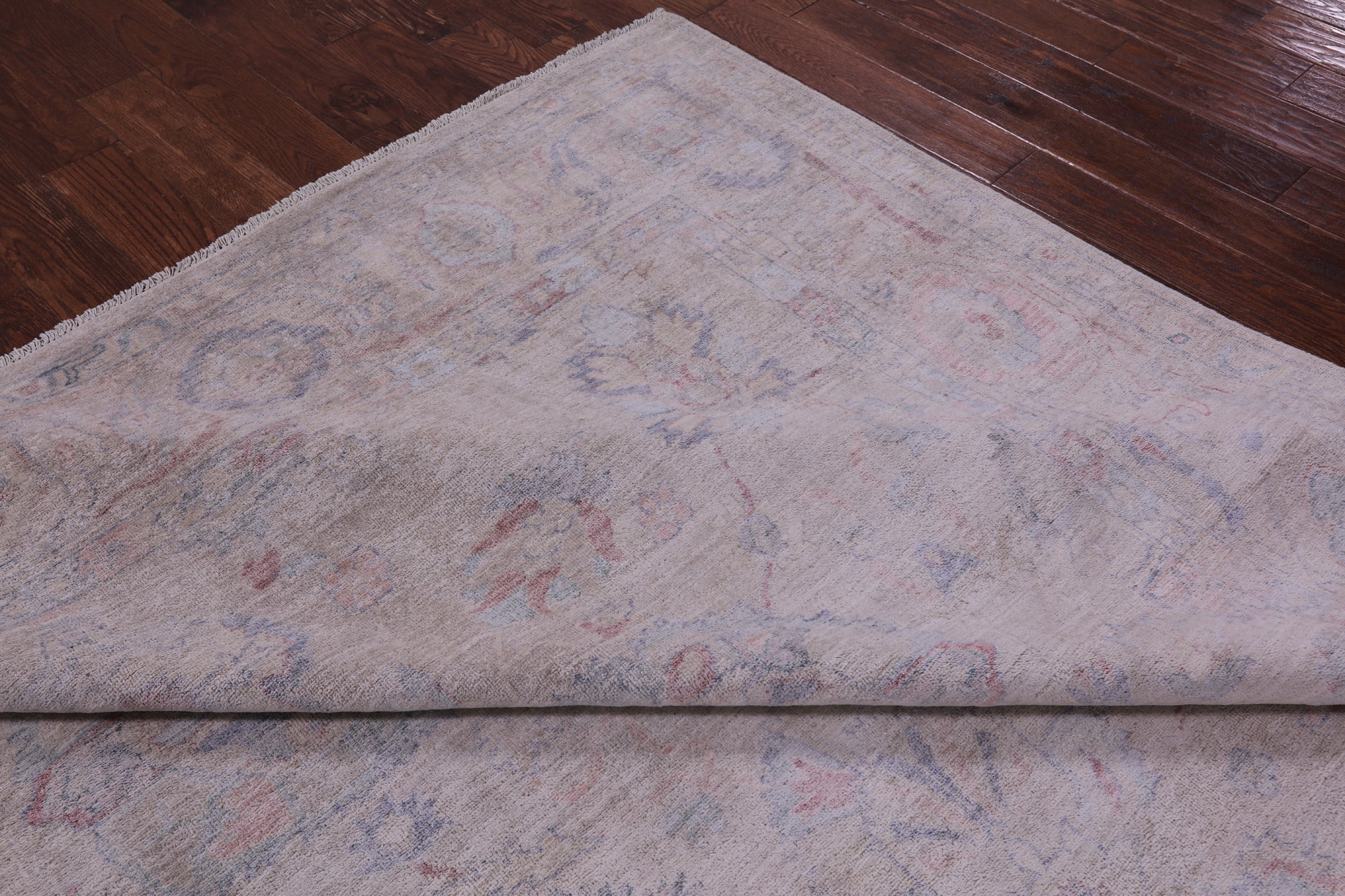 Ivory Turkish Oushak Handmade Wool Rug - 8' 11" X 11' 11" - Golden Nile