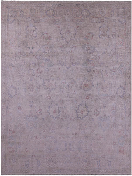 Ivory Turkish Oushak Handmade Wool Rug - 8' 11" X 11' 11" - Golden Nile
