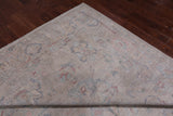 Ivory Turkish Oushak Handmade Wool Rug - 8' 11" X 11' 11"