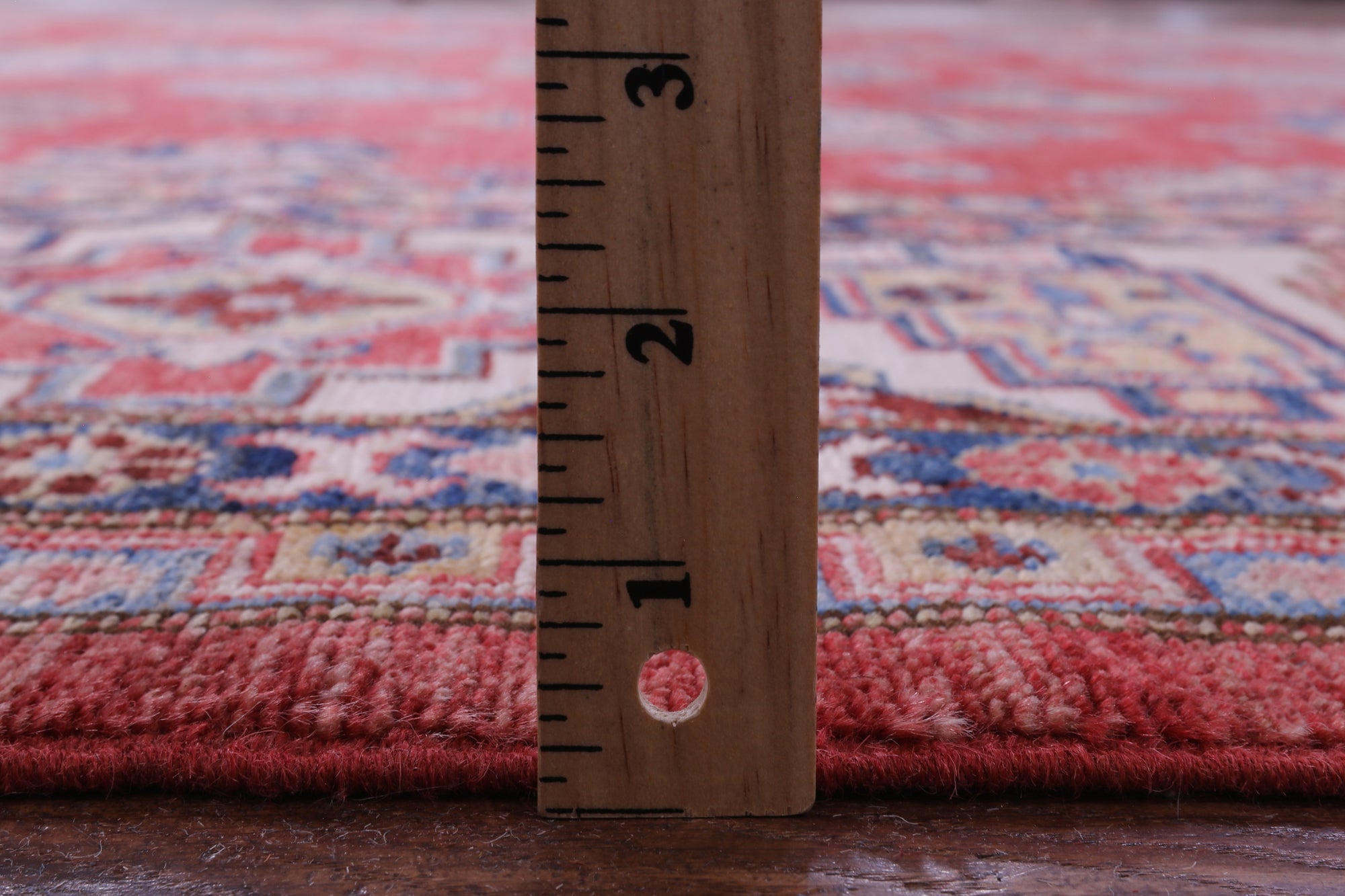 Red Super Kazak Hand Knotted Wool Rug - 9' 1" X 12' 7" - Golden Nile