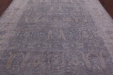 Grey Turkish Oushak Hand Knotted Wool Rug - 8' 9" X 12' 2" - Golden Nile
