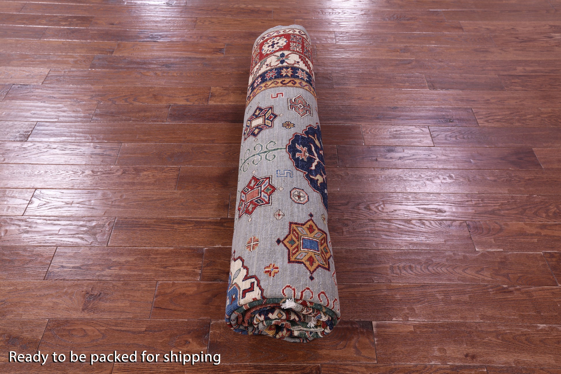 Super Kazak Hand Knotted Wool Rug - 9' 1" X 12' 4" - Golden Nile