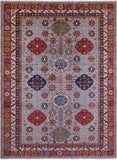 Super Kazak Hand Knotted Wool Rug - 9' 1" X 12' 4" - Golden Nile
