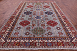 Super Kazak Hand Knotted Wool Rug - 9' 1" X 12' 4" - Golden Nile