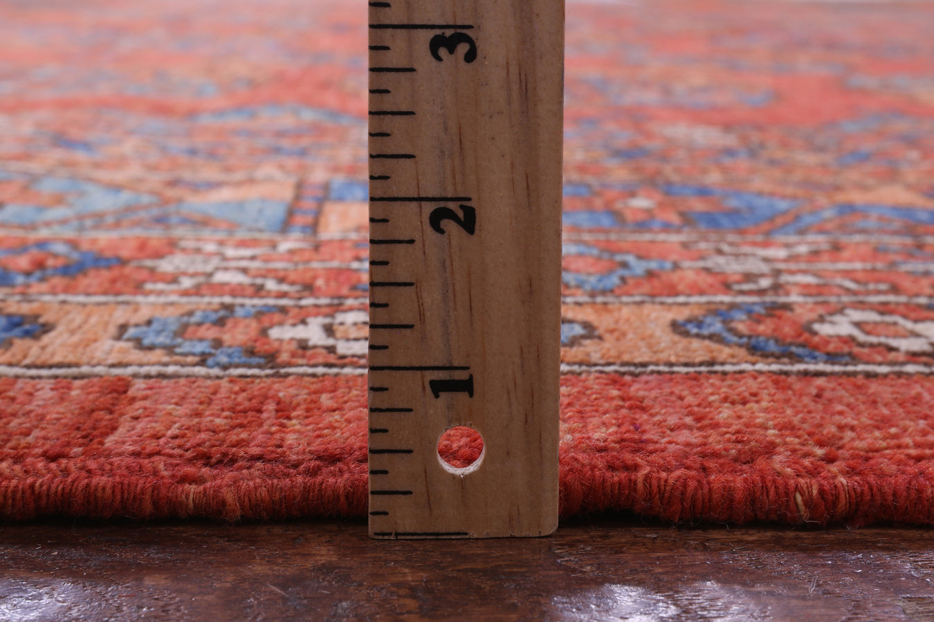 Red Turkmen Ersari Hand Knotted Wool Rug - 9' 2" X 11' 7" - Golden Nile